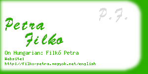 petra filko business card