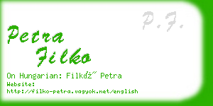 petra filko business card